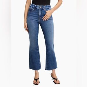 Good American Soft Tech Good Standard Kick Flare Jeans GLF873TE blue 004 4/27